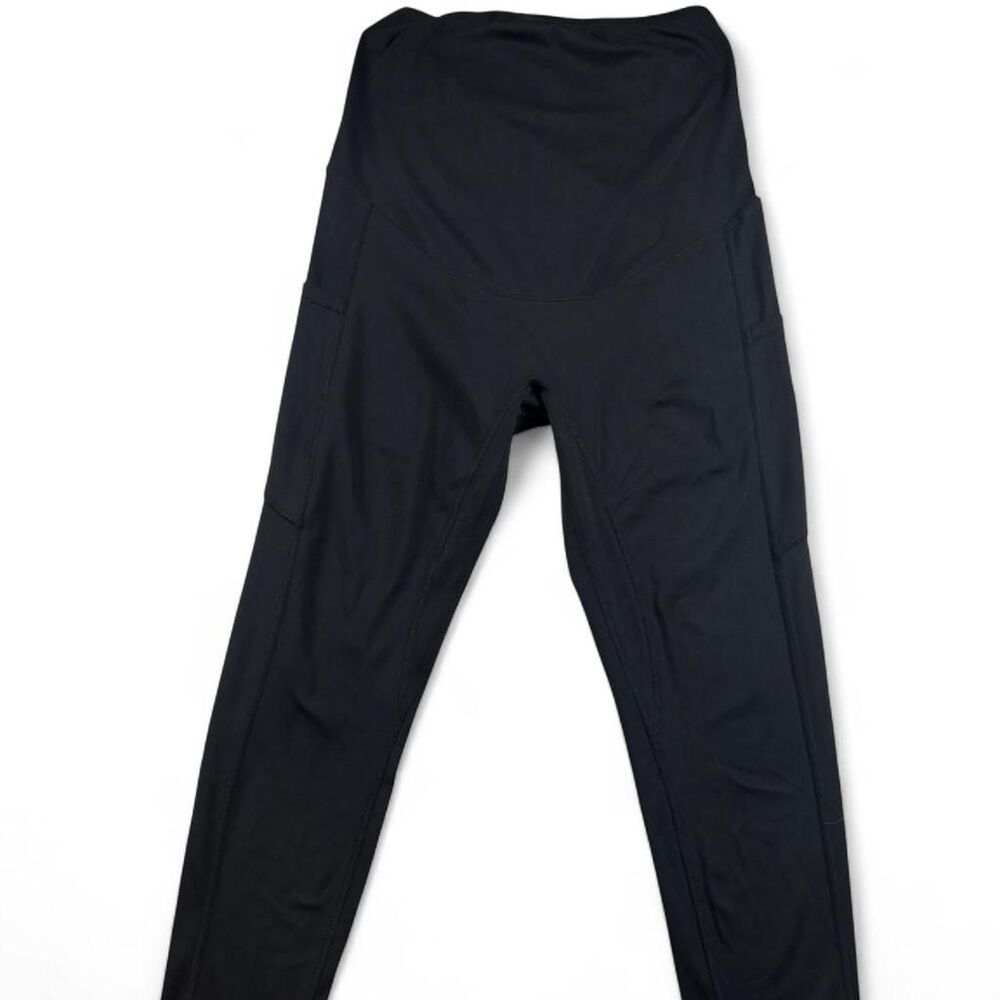 Enerful Black Maternity Active Leggings with Pockets - Size M